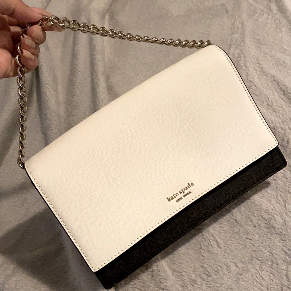 New Kate spade crossbody bag white tan black